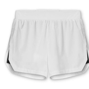 Shorts de sport pour homme, taille haute, en toile 100% coton, à séchage rapide, avec poche cachée - Product Image 3