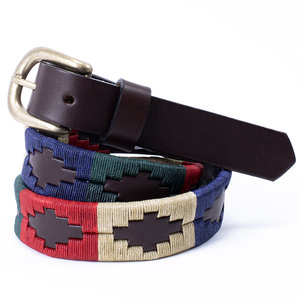 Ceinture de polo équestre en cuir d'Argentine de qualité supérieure pour acheteurs professionnels - Noir/Marron, taille personnalisable - Product Image 5