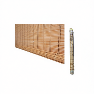 Cortinas Elegantes de Bambú Tejido de 90x180cm, Duraderas, Ecológicas, con Patrón Sólido - Product Image 2