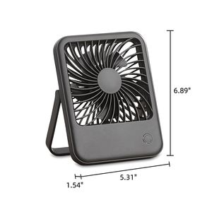 Ventilatore Portatile Pieghevole Ricaricabile da 4 Pollici a 3 Velocità con Pulsante Illuminato Nero 5000mAh Nuovo Modello 2026 - Product Image 2