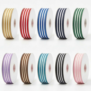 38mm Navy <b>White</b> Multi Stripe Grosgrain Ribbon Factory Direct OEM for Medal Trim Rosettes Event Sashes Gift <b>Wrap</b> Craft DIY - Product Image 5