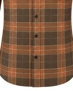 Chemise à carreaux marron rouille personnalisée pour homme, décontractée et habillée, à manches longues, boutonnée, en flanelle de coton, pour le bureau, chemise sur mesure pour homme - Product Image 6
