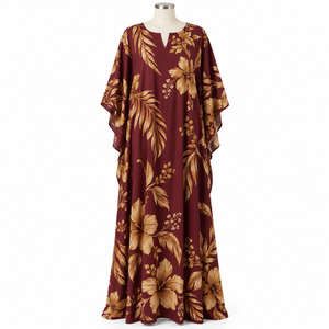 Vestidos Mumu Elegantes y Fluidos para Mujer, Vestido Mumu Polinesio de Alta Calidad, Personalizable, Transpirable y Ecológico - Product Image 1