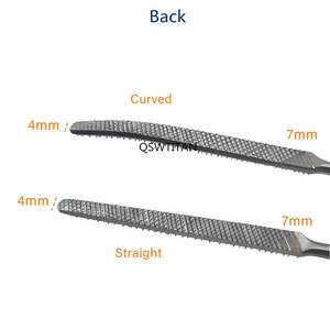 Limas y escofres para huesos rectos y curvos, limas ortopédicas de acero inoxidable con mango de madera, instrumento ortopédico de Dentavex - Product Image 3