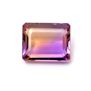 Ametrina AAA+ de 15x18 mm, piedra facetada de corte octogonal, ametrina bicolor natural, piedra preciosa semipreciosa suelta, corte octogonal para joyería. - Product Image 2