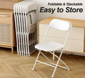 Chaise de plage pliante en plastique légère et confortable pour les événements de jardin chaise pliante - Product Image 1