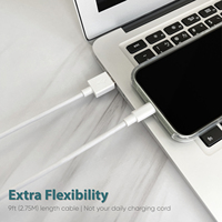 Cable de Datos Premium con Certificación MFi, Blindaje Trenzado, Revestimiento de PVC, Carga Rápida, Cobre Estañado para Dispositivos iOS iPhone
