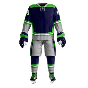 Uniforme de Hockey sobre Hielo de Primera Calidad, Ligero, para Deportes de Equipo, Jersey y Pantalones de Secado Rápido para Hombre, Conjuntos Profesionales de Uniformes de Hockey sobre Hielo - Product Image 1