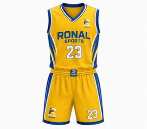 Ensemble d'uniformes de basketball personnalisés par sublimation, maillot et short de basketball pour hommes, respirant, séchage rapide, vêtements d'équipe, entraînement sportif - Product Image 1