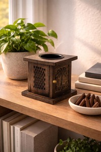 Beautiful Handmade Natural Soapstone Carving Aroma <b>Oil</b> <b>Diffuser</b> Burner Manufactured by Made in India Use Home Fragrance & Candle - Product Image 2