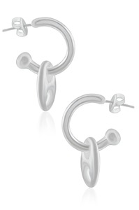 Boucles d'oreilles pendantes en alliage plaqué argent de créateur, légères, pour femmes, idéales pour les festivals, les soirées et comme cadeau, en vente par l'exportateur indien. - Product Image 2