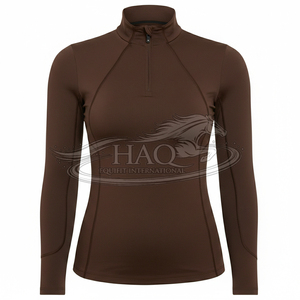 Haut de performance respirant en maille pour l'équitation, idéal pour l'été – Vêtement d'équitation pour femmes - Product Image 1