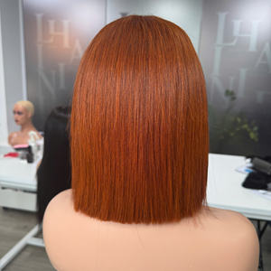 Precio de fábrica 100% Raw Virgin Vietnamita Trama humana Hueso Recto Bang Peluca Cajun Color Super Doble Extensiones de cabello dibujado - Product Image 3