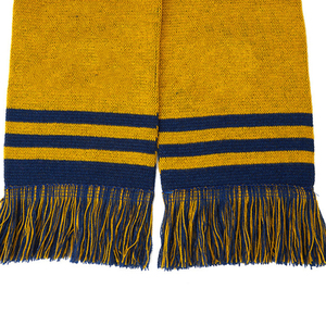 Écharpe de supporter de football tricotée personnalisée avec logo, écharpe de club de football jacquard OEM avec franges et pompons, vente en gros, fabricant B2B - Product Image 5