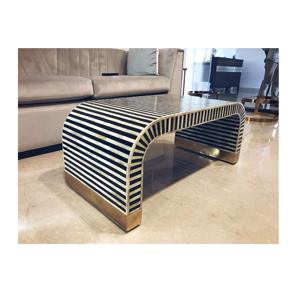 Mesa con Incrustaciones de Hueso de ILAHI, Diseño Moderno con Detalles de Ágata, Almacenamiento Portátil, Muebles para el Hogar - Product Image 3