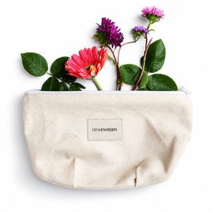 Bolsa de Cosméticos de Lona de Algodón Personalizada al por Mayor con Etiqueta de Logotipo Tejida y Cremallera Metálica – Bolsa de Maquillaje OEM - Product Image 1