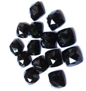 Prix de gros Spinelle noire naturelle, pierre précieuse en vrac, taille rose, forme coussin, tailles disponibles pour la fabrication de bijoux - Product Image 2