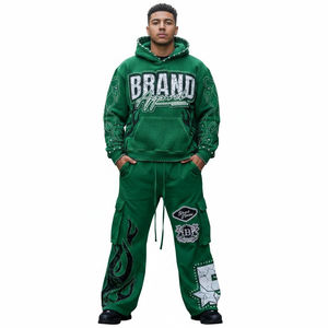 Chándal Oversize Personalizado con Serigrafía de Pedrería, Tejido de Calidad Premium, Diseño Totalmente a la Moda para Streetwear Unisex - Product Image 5