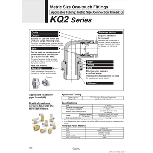 SMC Pneumatics Raccord à une touche KQ2H12-G04N pièces pneumatiques - Product Image 3