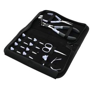 Kit de pinces pour extensions de cheveux blancs avec pince à presser le ruban adhésif, pince à ouvrir et fermer les anneaux, doigtier de séparation et pinces de coiffure, outils de salon - Product Image 1