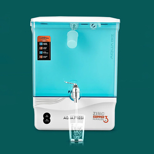 ระบบกรองน้ำดื่มออสโมซิสแบบย้อนกลับ AQUA BIZ สีฟ้า สำหรับใช้ในบ้าน ติดผนังหรือวางบนโต๊ะ พร้อมไฟ LED เกรดสำหรับอาหาร - Product Image 2