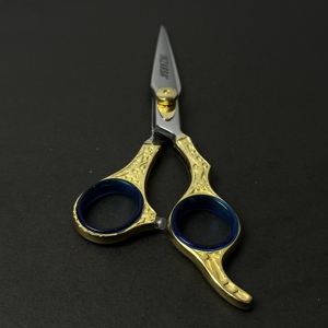 Nouvelle édition de ciseaux de barbier à pointe ultra-fine, lames de rasoir, 2026, vente chaude, ciseaux plaqués or plasma pour barbier et salon - Product Image 2