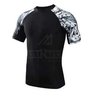 Pakistan Manufacturer <b>Men</b> <b>Compression</b> <b>Shirts</b> Slim Fit Polyester/Cotton Short Sleeves Athletic Gym Training Fitness Wear - Product Image 2
