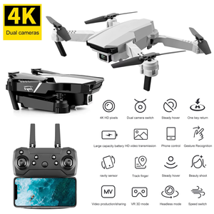S62 Remote Control Folding <b>Drone</b> Quadcopter <b>Drone</b> <b>4K</b> HD Photo Dual <b>Camera</b> Beginner Plastic Toy Height Turn 150m Transmission UAV - Product Image 1