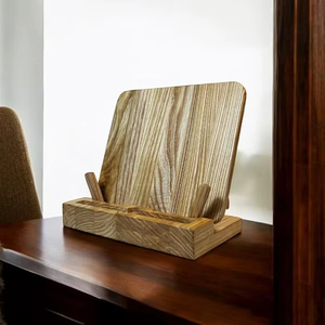 Support de lecture ergonomique en bois poli pour longues heures de lecture, moderne Tradebyd - Product Image 1