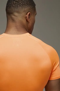 mens gym compression shirt half sleeve athletic fitness wear <b>tight</b> fit breathable quick dry stretch sports training - Product Image 2