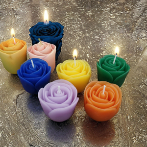 Velas Aromáticas Elegantes en Forma de Rosa, Hechas a Mano con Cera de Parafina Orgánica para el Día de San Valentín, Decoración del Hogar, Regalos para Bodas, en Cantidad al por Mayor - Product Image 1