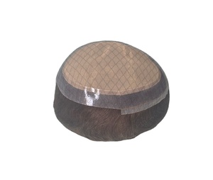 Couleur du modèle Silk Pro #   Perruque toupet 4 Remy en cheveux humains pour hommes avec patchs capillaires et insertion sans aiguille - Product Image 5