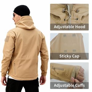 Veste softshell pour homme, coupe-vent personnalisée, imperméable, coupe-vent, avec revêtement chaud, veste à capuche en toile douce - Product Image 3