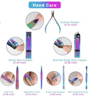 Ensemble de coupe-ongles en gros de haute qualité avec tous les outils de manucure Instruments de podologie et kits de pédicure en acier inoxydable