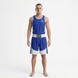 Nuevos Conjuntos de Ropa Deportiva de Kickboxing al Por Mayor, Conjuntos de Entrenamiento de Boxeo con Chaleco y Pantalones Cortos con Estampado Digital, Conjunto de Singlets de Luchador - Product Image 4