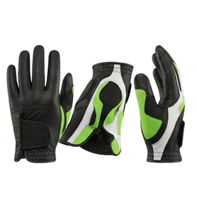 Gants de golf en cuir véritable de qualité supérieure, à doigts complets, antidérapants, respirants, anti-humidité, avec fermeture auto-agrippante, unisexe, pour le sport - Product Image 4