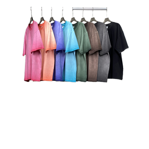 Camiseta recortada en blanco lavada con ácido gris desgastado de 300gsm de algodón 100% de alta calidad para mujer para impresión Digital personalizada - Product Image 1