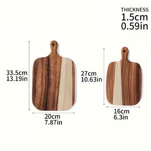 Planche à découper design avec finition bicolore, poignée confortable, surface sûre pour les couteaux, idéale pour couper, servir et offrir en cadeau - Product Image 6