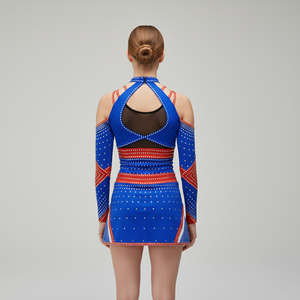 Conjunto de Uniforme de Porristas Personalizado con Bordado e Impresión por Sublimación |   Uniforme de Animadoras, Proveedor Mayorista OEM ODM - Product Image 5