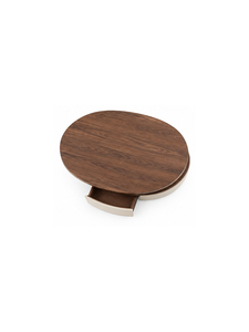 Modern Round <b>Solid</b> Teak <b>Wooden</b> Coffee Table With Rattan Top Minimalist Design Living Room Furniture Handmade - Product Image 6