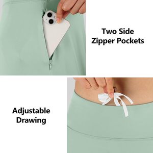 Jupe modeste pour femme, taille haute, coupe trapèze, poches, couleur unie, respirante, tricotée, décontractée, mini-longueur, en nylon, séchage rapide, toutes saisons - Product Image 3