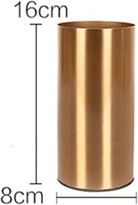 Jarrón Decorativo de Metal Dorado, Portaflores de Hierro, Forma Cilíndrica, Decoración para el Hogar, Florero - Product Image 3