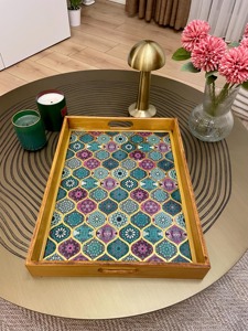 Plateau en bois imprimé pour chambre d'enfant, motif dessin animé, pour rangement de jouets et jeux, vente en gros, plateau de service - Product Image 6