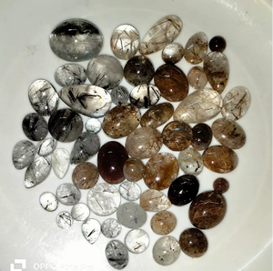Magnifiques pierres précieuses naturelles ovales mélangées en aquamarine et en quartz blanc, polies et personnalisées, pour la fabrication de bijoux faits à la main BAITHU GEMS MINERALS - Product Image 6