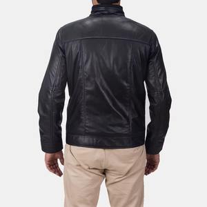 Nueva Chaqueta de Cuero para Hombre, Impermeable, de Piel de Oveja Genuina, Ecológica, Estilo Urbano, con Logotipo Frontal Personalizado, para Motocicleta - Product Image 3