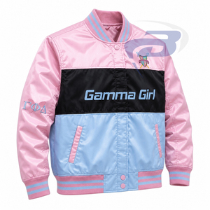 Chaqueta Deportiva Bordada de la Hermandad Gamma Phi Delta para Mujer, Ropa Griega Vintage Rosa y Azul, Chaqueta Deportiva GPD - Product Image 2