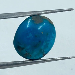 Round Turquoise Gemstones with Rich Blue Color 12.40x14.20MM 9.00Cts From India Exporter for Jewelry Making - Product Image 1