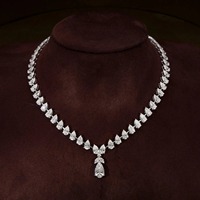 Collier en moissanite en forme de poire, diamant, argent sterling 925, cadeau pour anniversaire et mariage