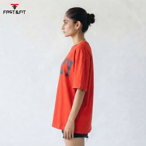 High-quality Women's Summer Round Neck T-shirts 100% Cotton Eco-Friendly Relaxed Fit Regular Length Customizable - Product Image 3