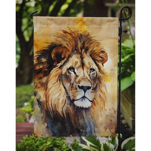 Bandiera da Giardino Leone Multicolore in Arazzo per Cassetta Postale, Decorazione per Patio, Bandiera Multicolore per Giardino, Aiuole e Opere d'Arte - Product Image 3